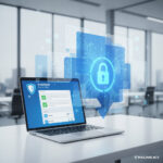 Mailinblack : Sécurité et protection e-mail guide 2025 Image d'en-tête mailinblack, un ordinateur protégeant des mails de fishing