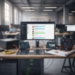 Yammer : réseau social d'entreprise guide ultime d'utilisation 2025 un open space d'entreprise avec yammer sur l'écran de l'ordinateur