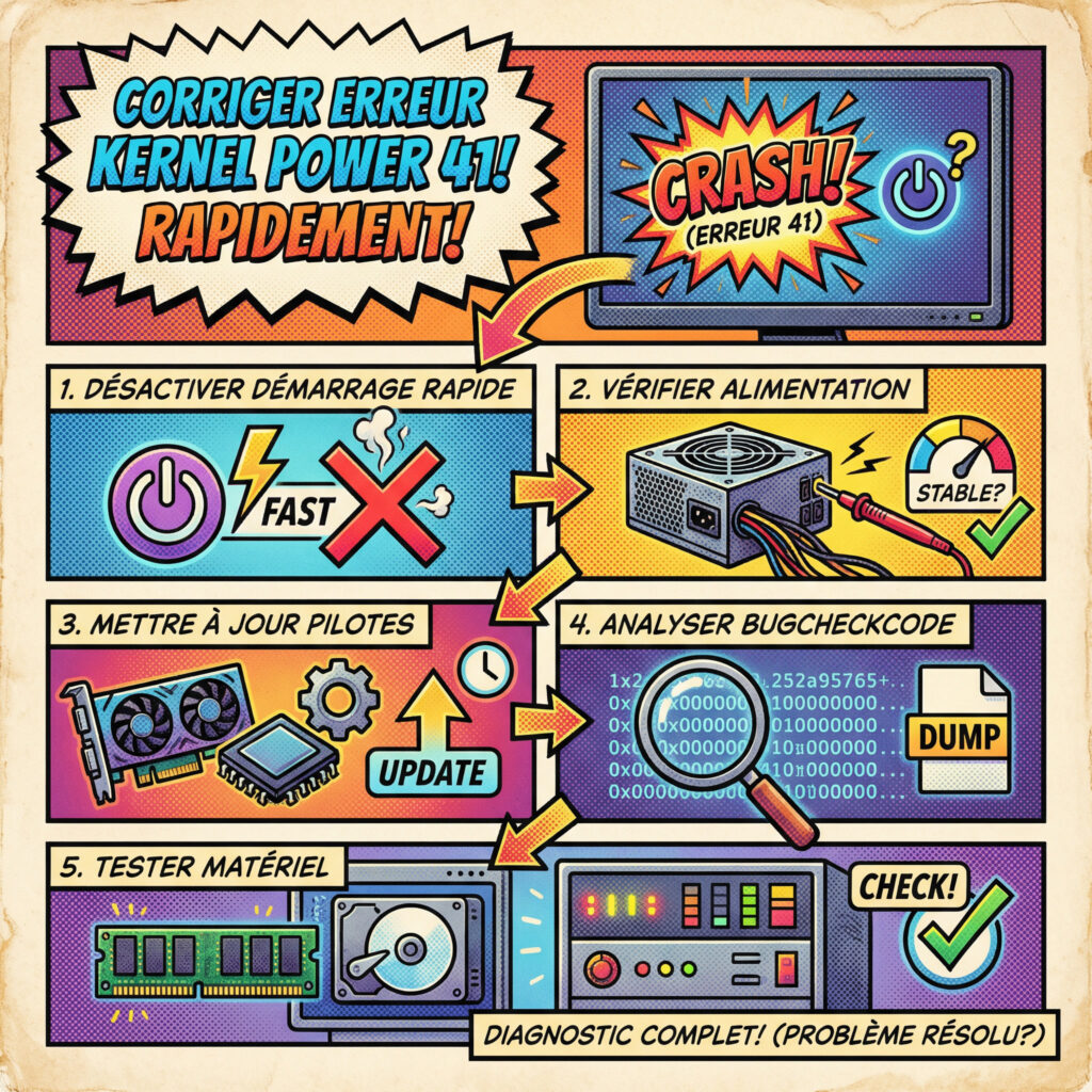 Étapes pour corriger rapidement l’erreur Kernel Power 41 sur Windows