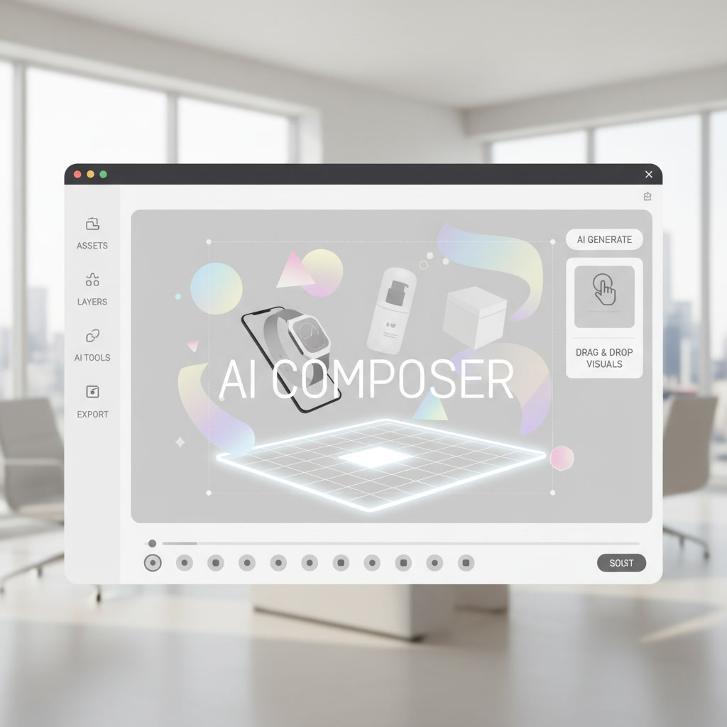 Illustration d'article de blog pour le SaaS Flair AI. Il montre un écran avec l'application qui permet de faire des photos pro.