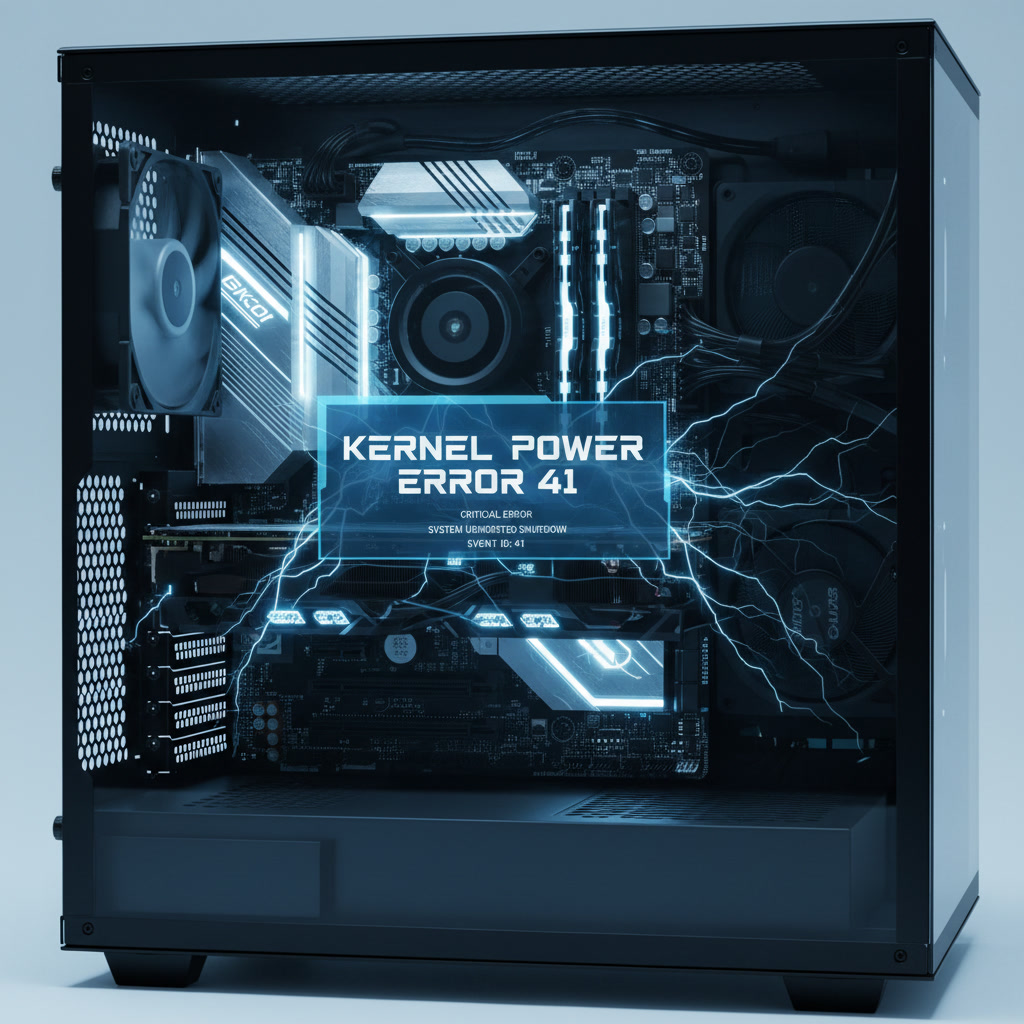 Illustration d'un ordinateur ayant une erreur kernel power 41