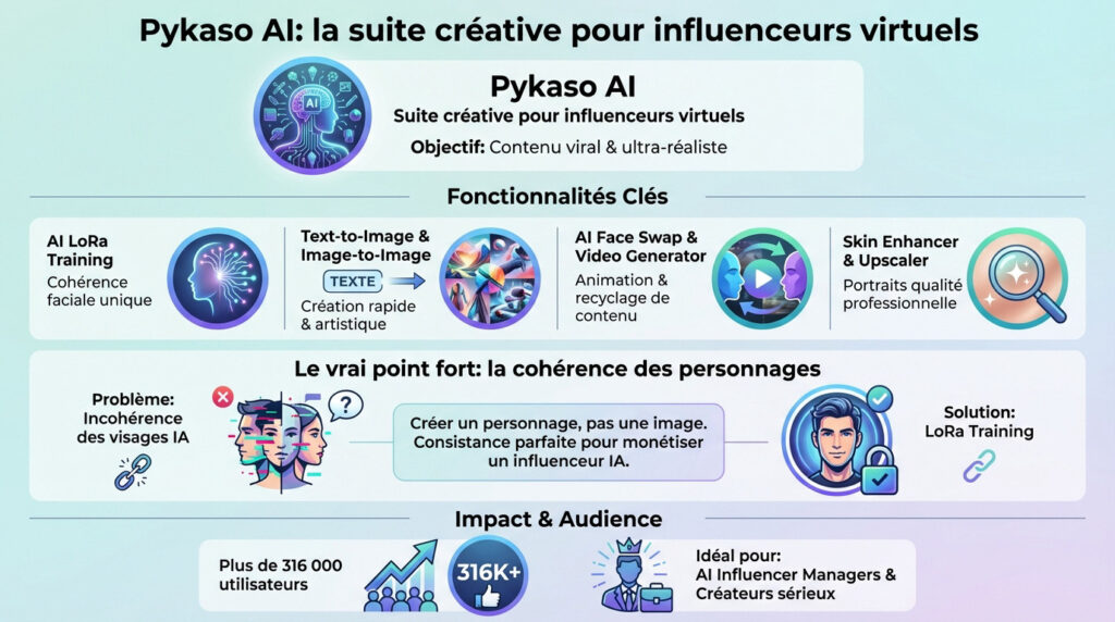 résumé infographique de la solution Pykaso AI