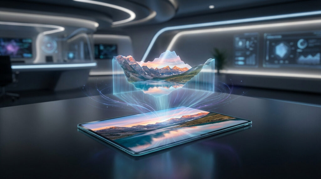 Image mettant en scène un rendu 2D et 3D avec Immersity AI