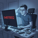 illustration d'une personne énervée par l'erreur erreur-0x80070052