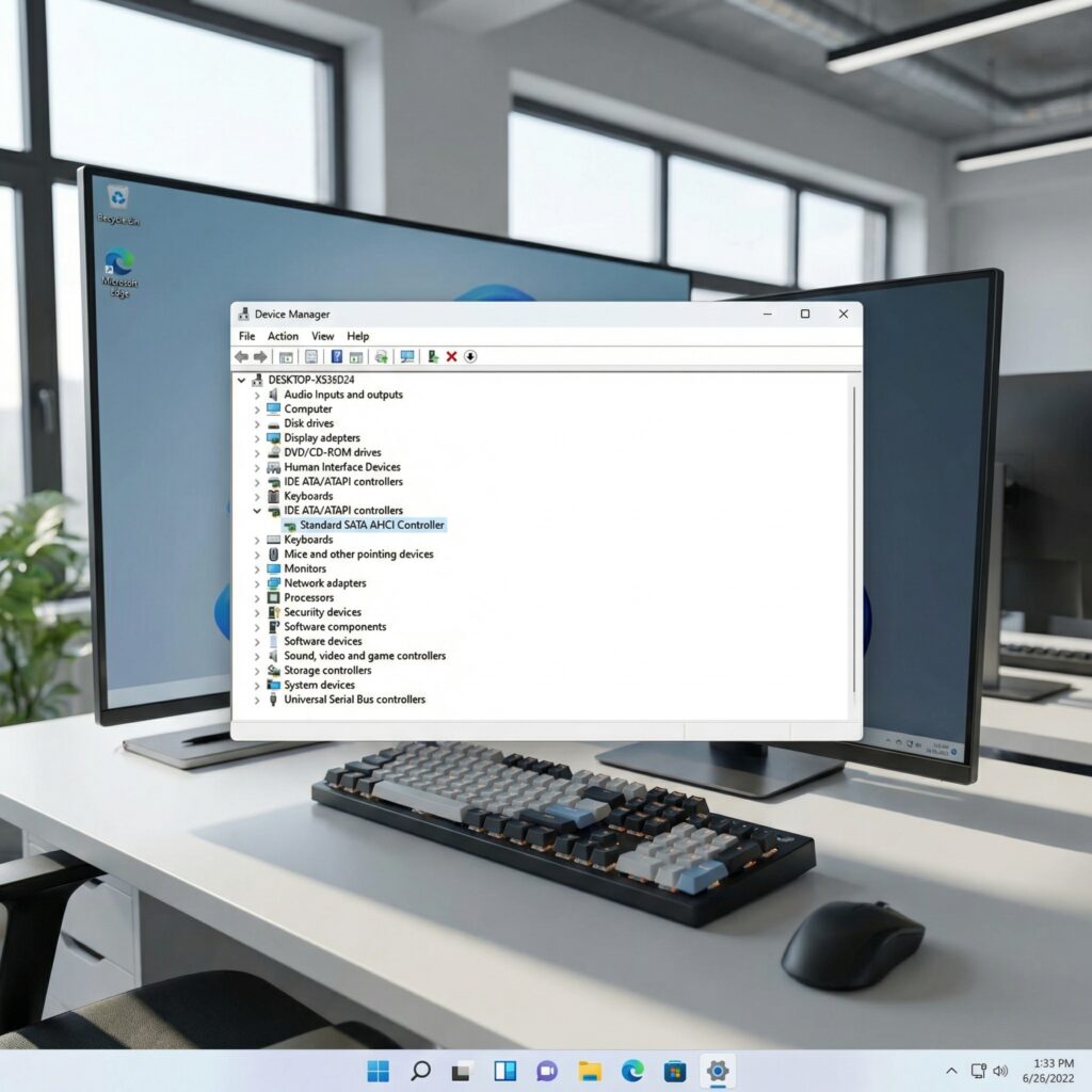 Mise à jour du pilote SATA AHCI via le Gestionnaire de périphériques pour corriger l’erreur DPC_WATCHDOG_VIOLATION.