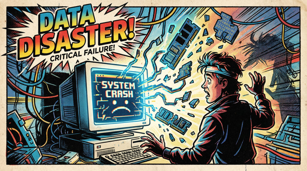 illustration comics écran bleu Windows erreur driver unmapping invalid view