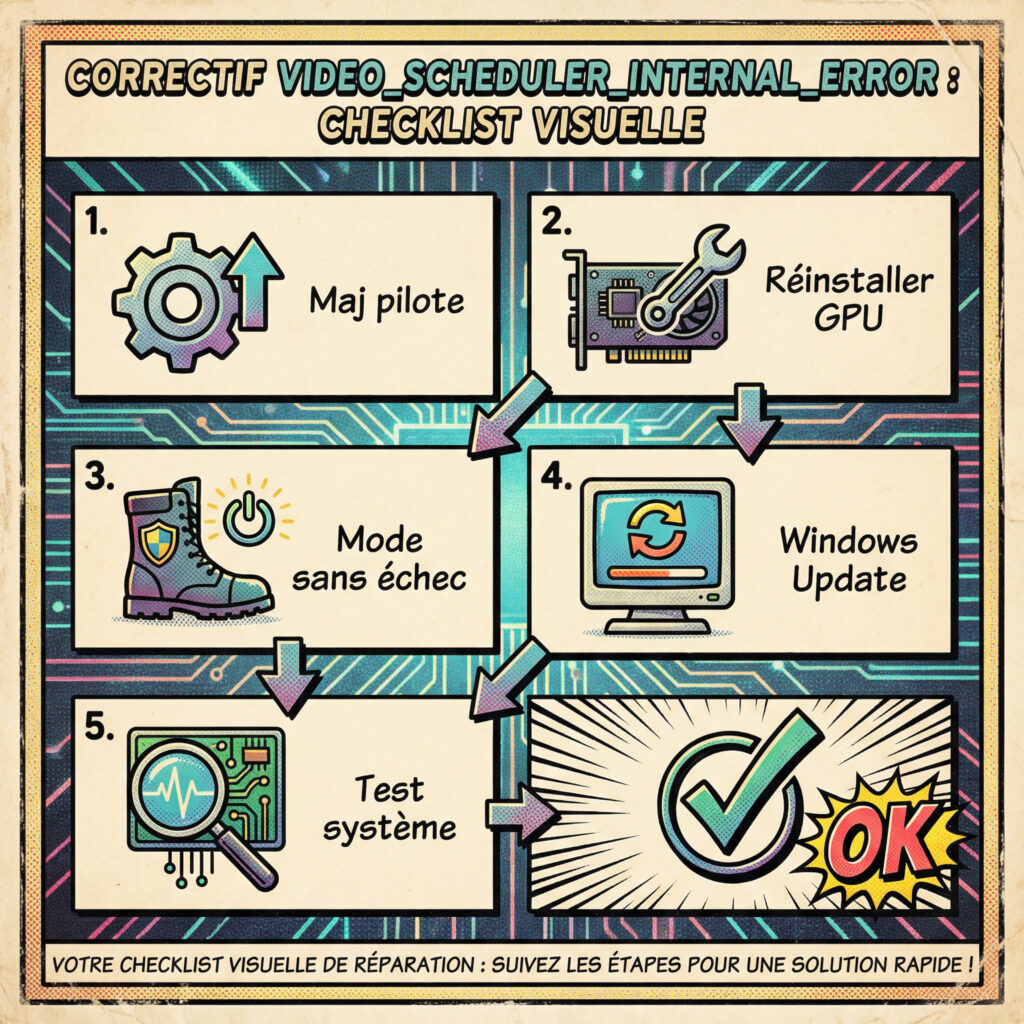 Étapes pour corriger l’erreur VIDEO SCHEDULER INTERNAL ERROR sur Windows