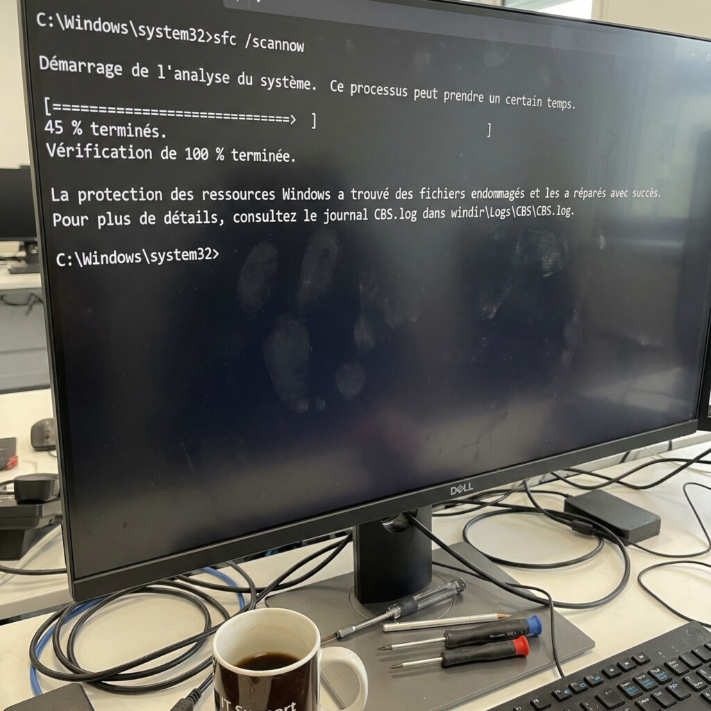 Commande sfc scannow pour réparer l'erreur MEMORY_MANAGEMENT sous Windows 11