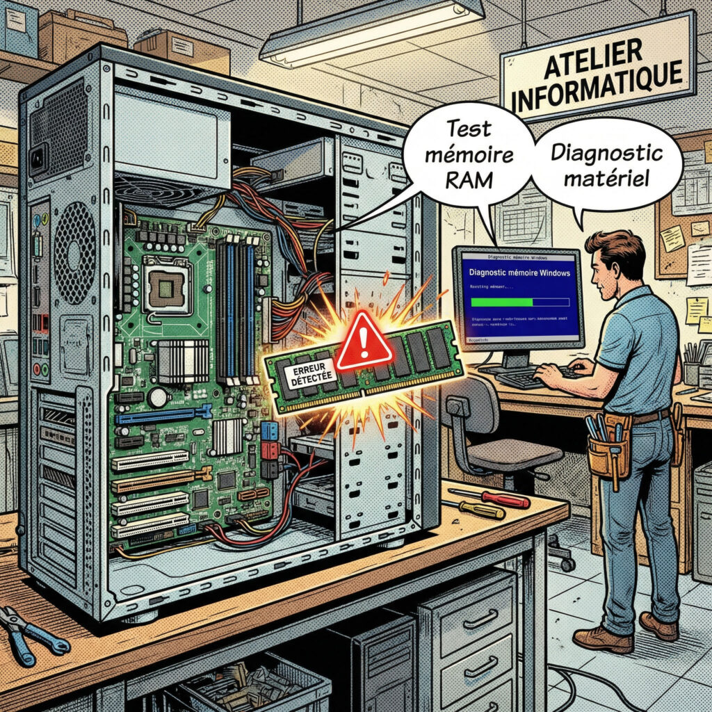 Diagnostic d’une barrette de RAM pouvant provoquer l’erreur KMODE_EXCEPTION_NOT_HANDLED
