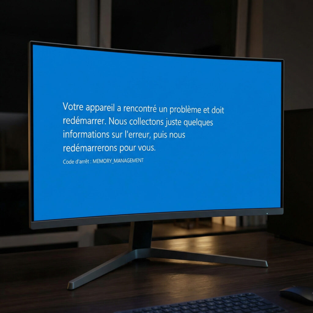Erreur MEMORY_MANAGEMENT écran bleu Windows 11