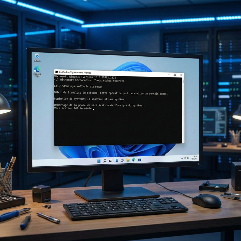 Commande sfc scannow pour corriger l’erreur SYSTEM_SERVICE_EXCEPTION sous Windows 11