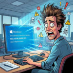 illustration erreur BAD_SYSTEM_CONFIG_INFO sur Windows avec écran bleu et ordinateur en panne