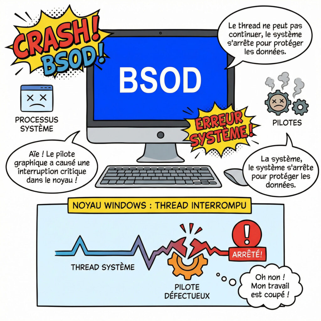 comprendre erreur system_thread_exception_not_handled
