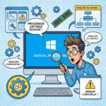 illustration erreur CRITICAL_PROCESS_DIED écran bleu Windows 10 et 11
