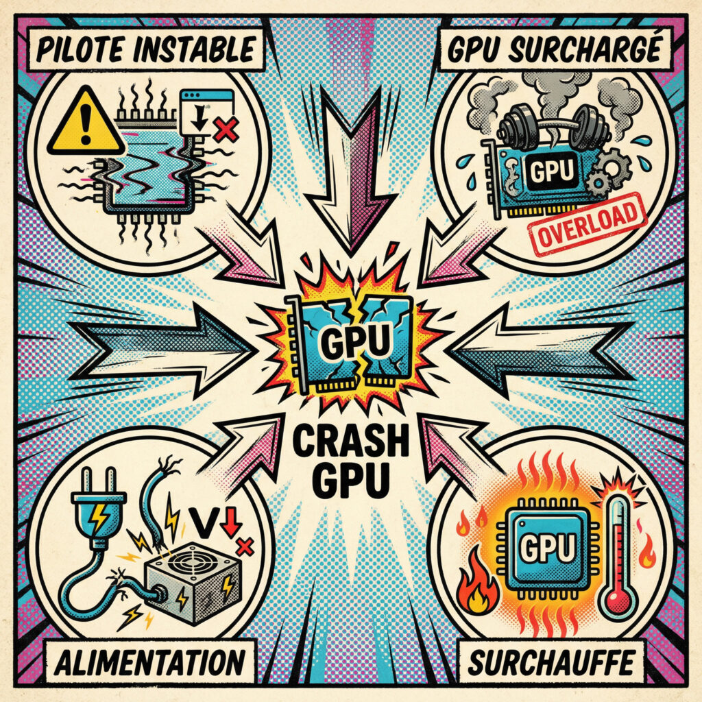 Causes de l’erreur VIDEO TDR TIMEOUT DETECTED liées au GPU et à la surcharge