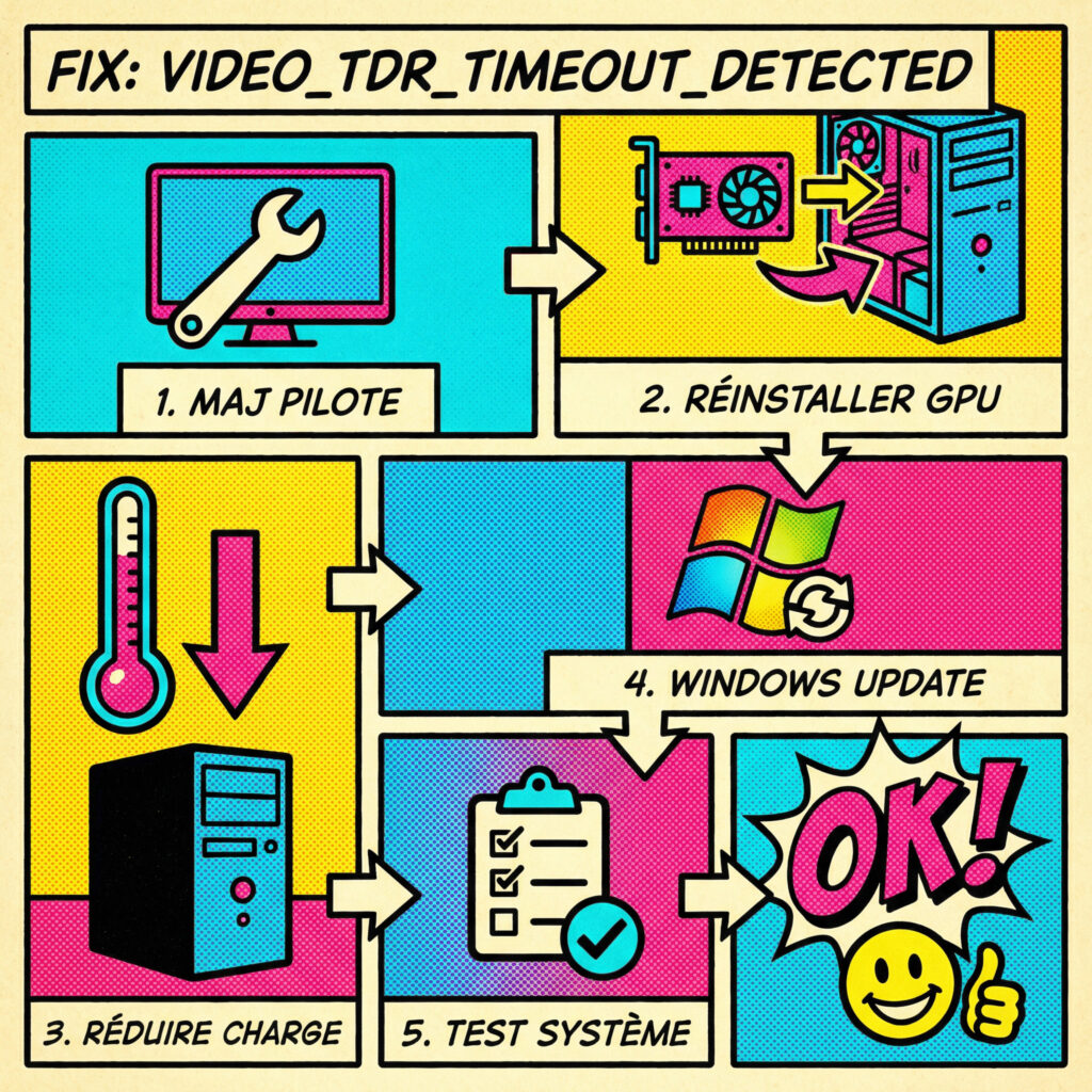 Étapes pour corriger l’erreur VIDEO TDR TIMEOUT DETECTED sur Windows