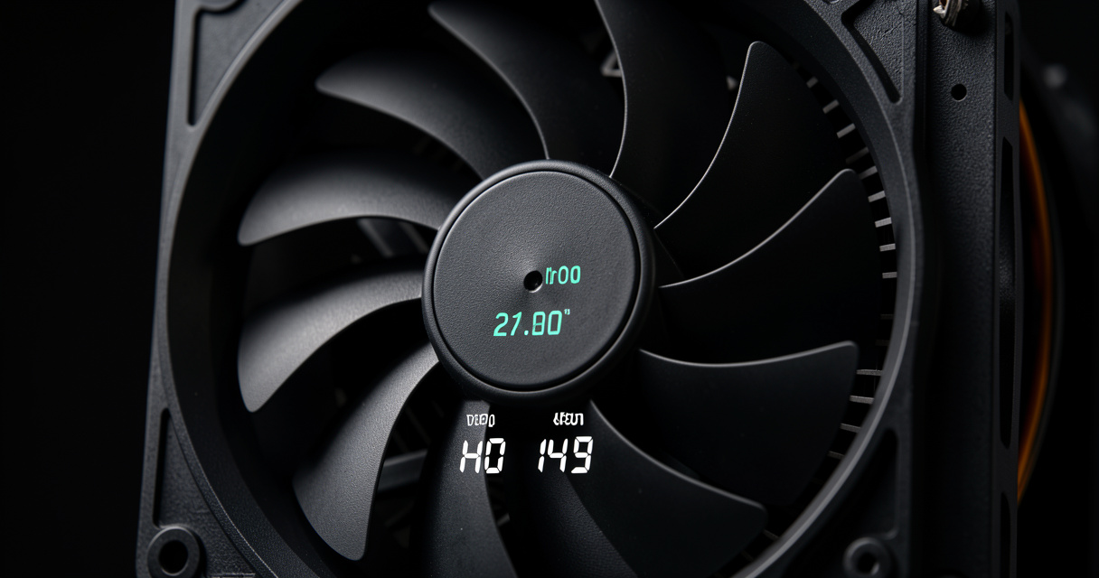 Ventilateur de refroidissement PC avec superposition numérique de température pour diagnostiquer la surchauffe