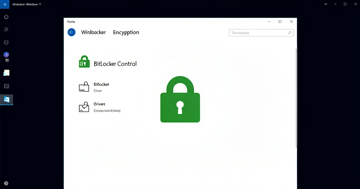 Interface BitLocker sous Windows affichant le statut de chiffrement d'un lecteur
