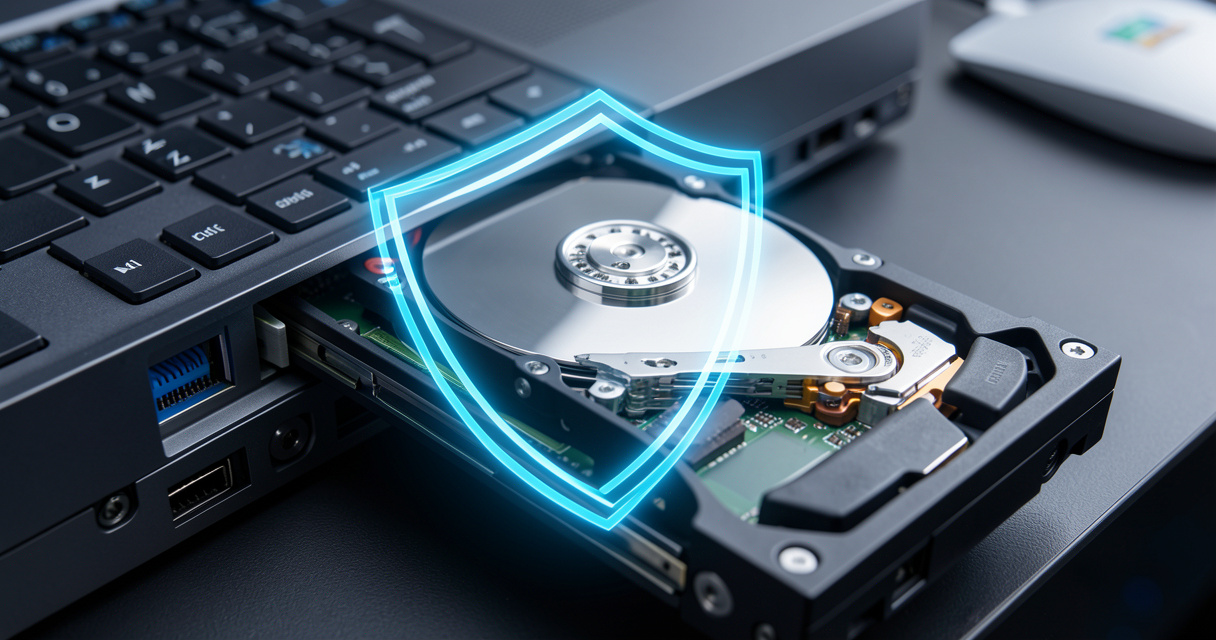 Disque dur protégé par BitLocker empêchant tout accès non autorisé aux données