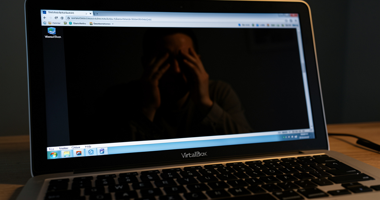 Écran noir de machine virtuelle Windows 11 dans VirtualBox sur un ordinateur portable