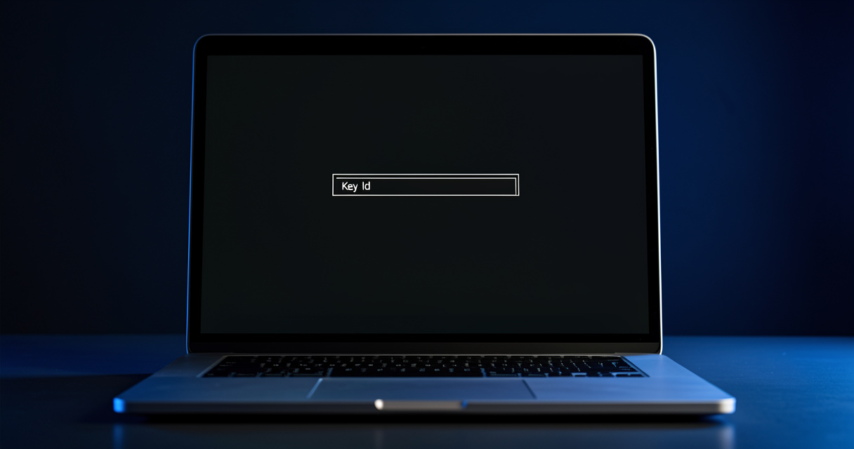 Écran de récupération BitLocker avec le champ de saisie de la clé et l'identifiant visible