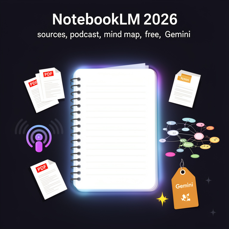Infographie : NotebookLM : guide complet, fonctionnement, prix et avis en 2026